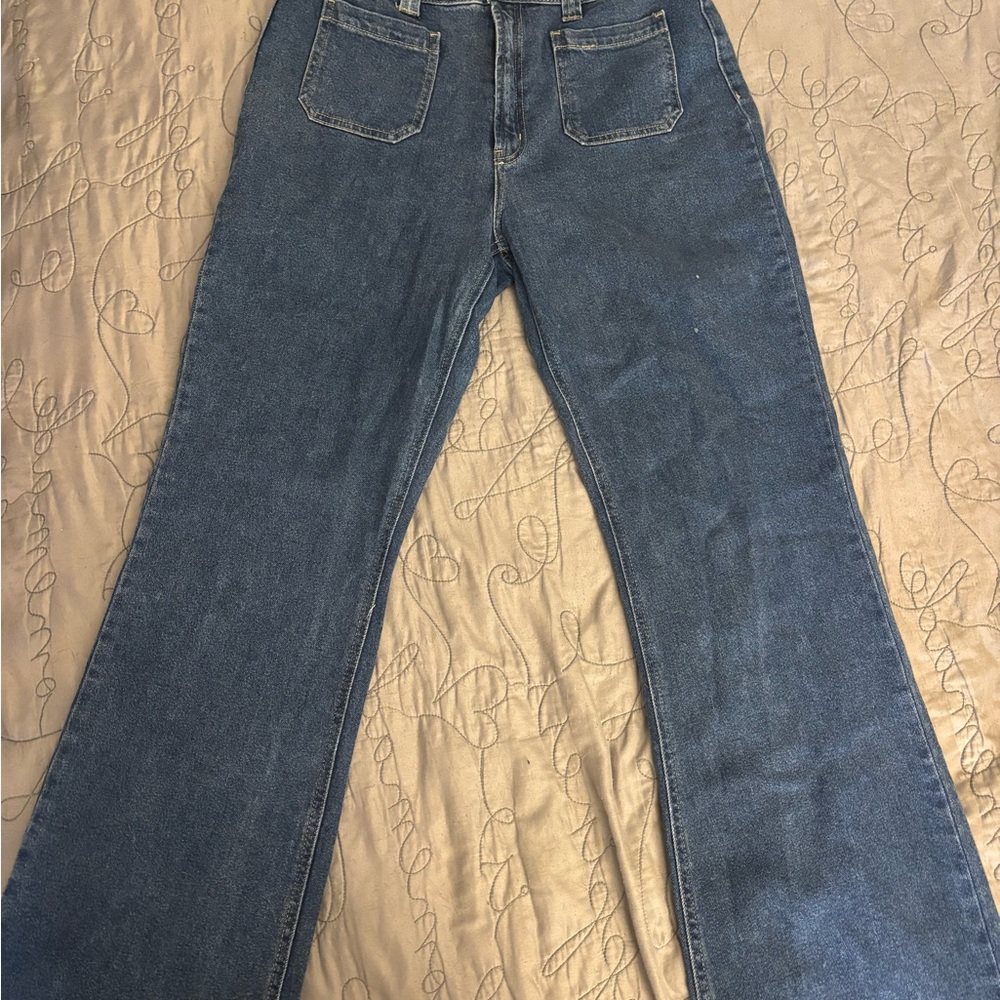 Blue Denim Flare Jeans